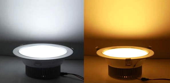 Recessed lamp color and lumen declared
