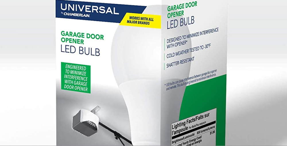LED light bulb for garage door opener