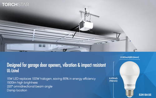 Especially designed LED for garage door openers