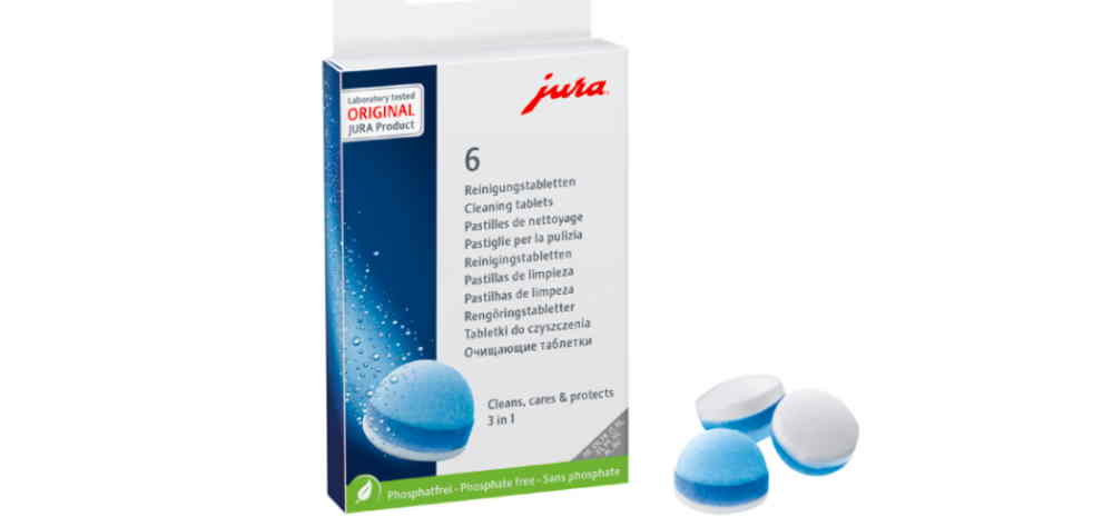 3-phase cleaning tablet for Jura coffee machines