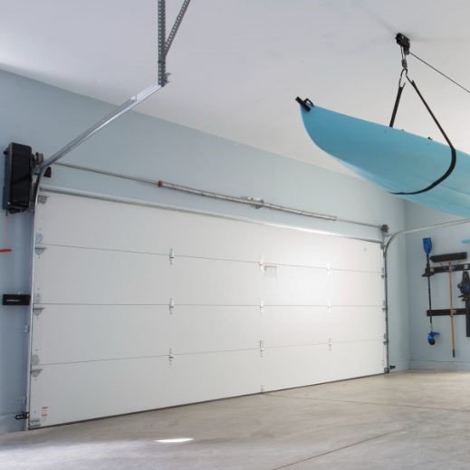 wall mounted garage door opener space